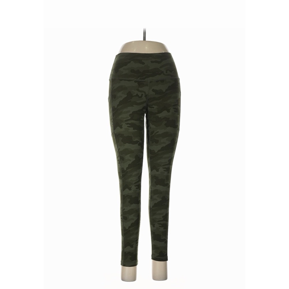 colorfulkoala Women's Camouflage Leggings Green XS Polyester Spandex Stretch